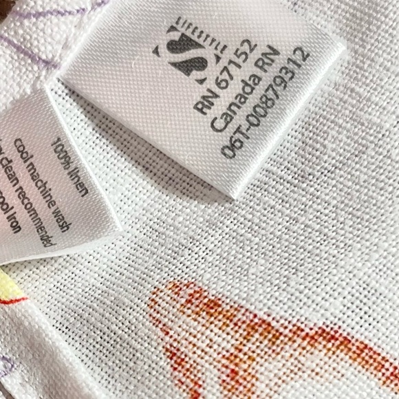 Saro LifeStyle 5 bright floral spring pattern 100% linen napkins - Picture 5 of 6